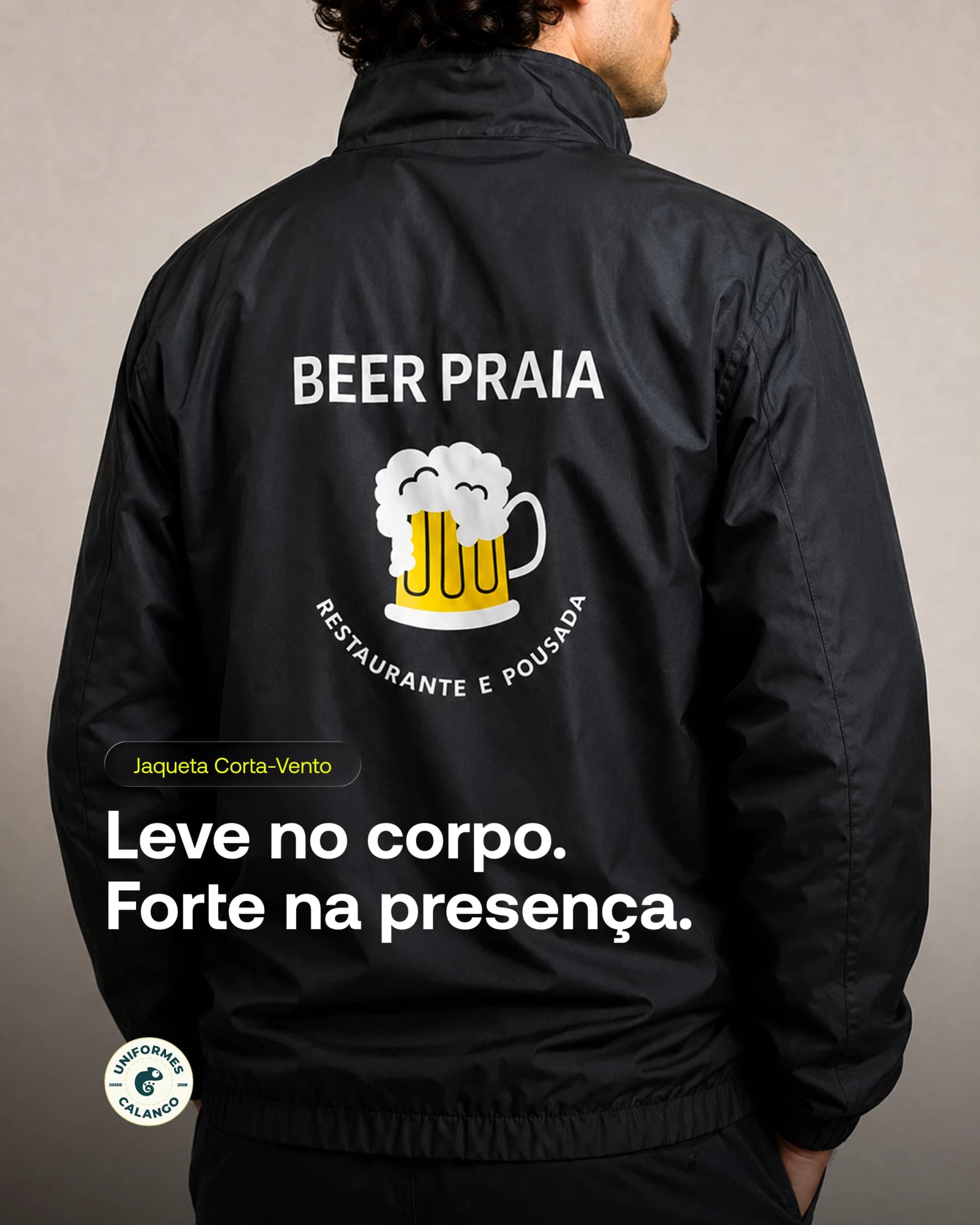 Conteúdo da Uniformes Calango apresentando uma peça da Beer Praia